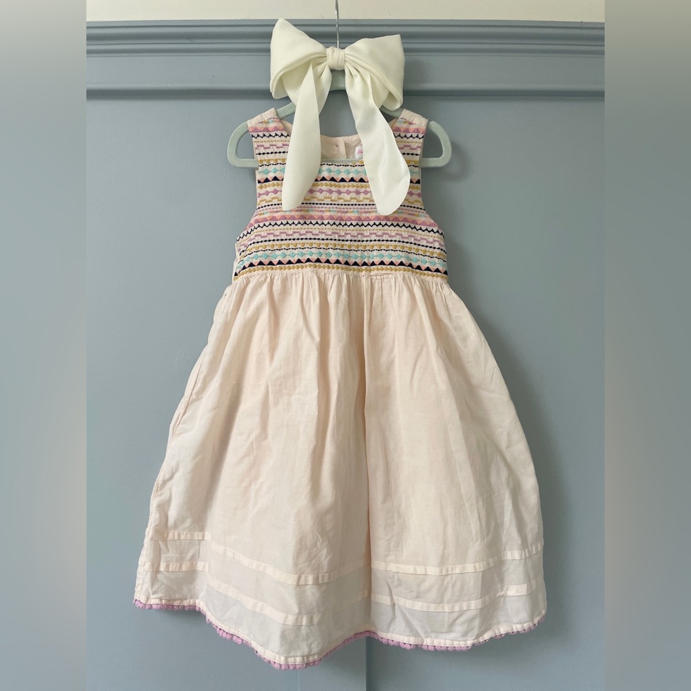 Girls Tommy Bahama Embroidered tank dress with twirl skirt!  Size 6X